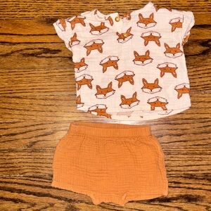 Cat and Jack Fox Print Baby Outfit set